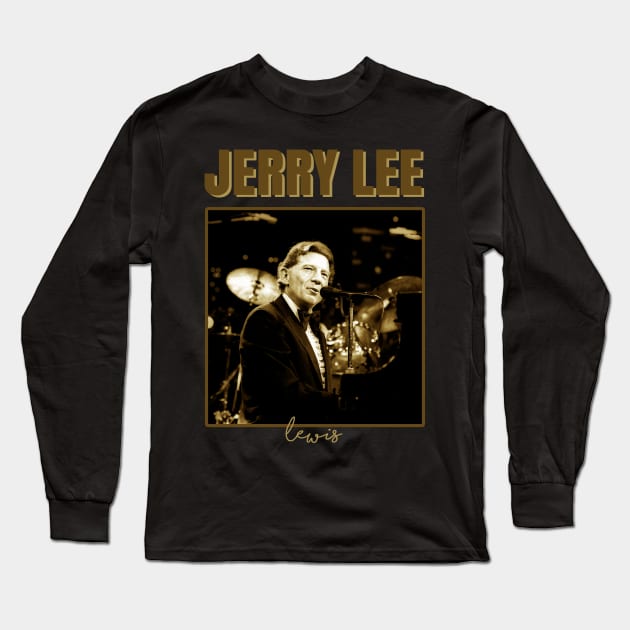 Jerry Lee Legend Long Sleeve T-Shirt by xalauras studio